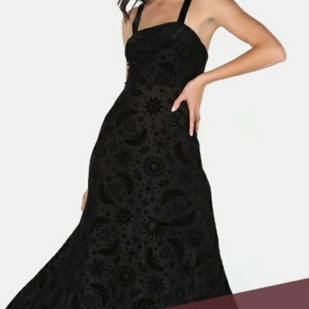 Blackmilk Burned Velvet Spell Harness Maxi Dress